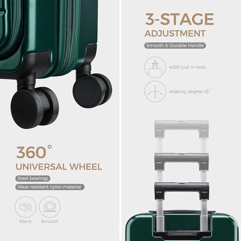 Carry on Luggage Top opening Suitcases, Expandable with Cup Holder and USB Charging Port,Lightweight with Front Pocket Rolling Suitcases with Spinner Wheels in Saudi Arabia