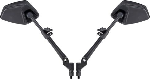 FENRIR دراجة نارية المقود بار نهاية مرآة CNC الألومنيوم الأسود مقهى المتسابق المضادة للاهتزاز المضادة للوهج مجال كبير للعرض العالمي 7/8 "22 مللي متر للرياضة عارية شارع الدراجة كروزر سكوتر in Kuwait