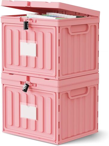 Oterri Plastic File Box with Lid for Letter Size Hanging File Folders, Hanging File Folder Box for Home, Office, School, File Cabinet, Assembly File Organizer, Stackable Storage Bins,Clear in Kuwait