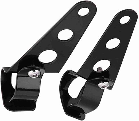 Motorcycle Headlight Mount Brackets, Stainless Steel Adjustable 22mm 32mm Fork Tubes, with Mounting Bolts, for Triumph (Black) in Saudi Arabia
