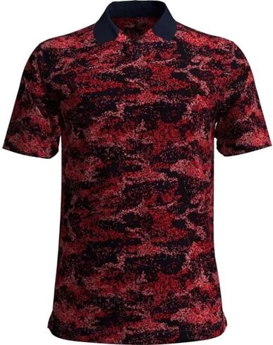 Under Armour NEW Men's Golf Iso-Chill Speckled Camo Polo Venom Red Small in Saudi Arabia