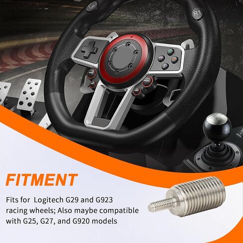 محول ناقل الحركة PSLER M12x1.25 - براغي محول عصا التحكم لرأس ناقل الحركة ورافعة ناقل الحركة، يناسب عجلة السباق G29 G923، محول خيط محول عالمي in Kuwait
