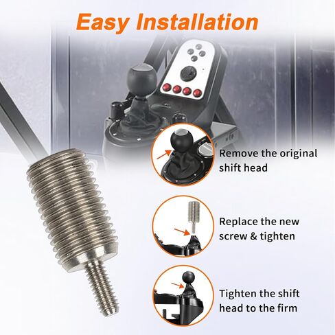 محول ناقل الحركة PSLER M12x1.25 - براغي محول عصا التحكم لرأس ناقل الحركة ورافعة ناقل الحركة، يناسب عجلة السباق G29 G923، محول خيط محول عالمي in Kuwait