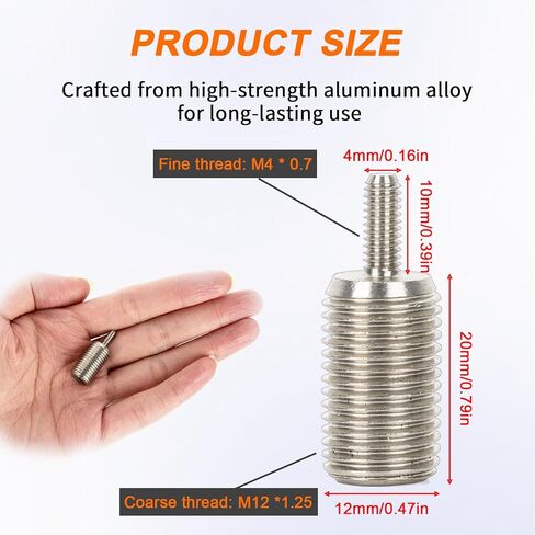 محول ناقل الحركة PSLER M12x1.25 - براغي محول عصا التحكم لرأس ناقل الحركة ورافعة ناقل الحركة، يناسب عجلة السباق G29 G923، محول خيط محول عالمي in Kuwait