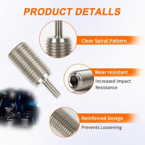 محول ناقل الحركة PSLER M12x1.25 - براغي محول عصا التحكم لرأس ناقل الحركة ورافعة ناقل الحركة، يناسب عجلة السباق G29 G923، محول خيط محول عالمي in Kuwait