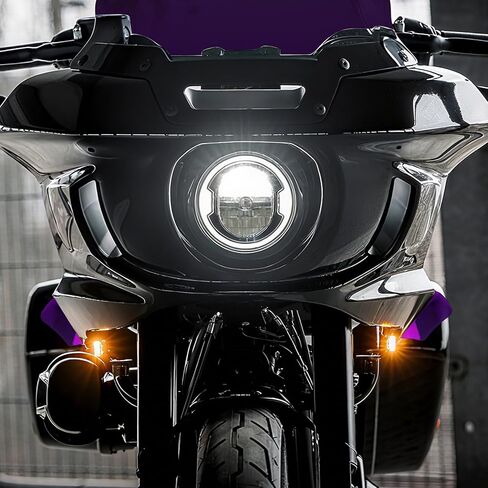 HDBUBALUS Motorcycle PC ST Headlight Fairing Air Deflector Side Wing Windshield Kit Fit for Harley Softail Low Rider ST 2022-up Purple in Saudi Arabia
