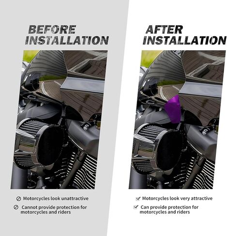 HDBUBALUS Motorcycle PC ST Headlight Fairing Air Deflector Side Wing Windshield Kit Fit for Harley Softail Low Rider ST 2022-up Purple in Saudi Arabia