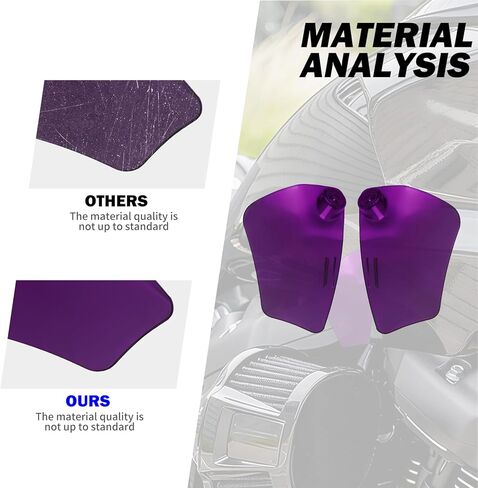 HDBUBALUS Motorcycle PC ST Headlight Fairing Air Deflector Side Wing Windshield Kit Fit for Harley Softail Low Rider ST 2022-up Purple in Saudi Arabia