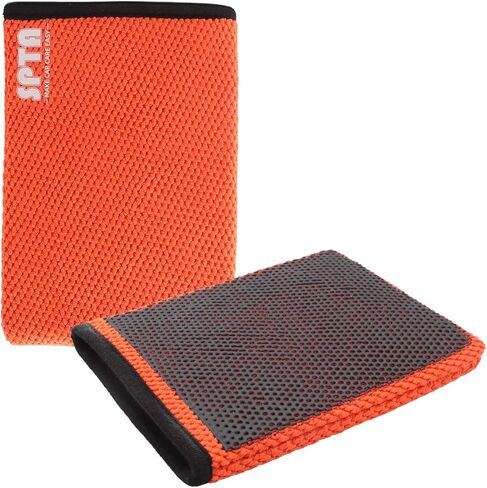 SPTA Professional Detail Products - Clay Decontamination Towel - Effective Cleaning & Release of Paint Contaminants; Fine Grade Microfiber Car Towel; Enhance Gloss & Depth of Color -12" x 12" -CB308 in Saudi Arabia