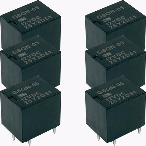 G8QN (6-Pack) 12VDC 30A 5-Pin SPDT Automotive Fuel Pump Relay Compatible with Ford F250 F350 Expedition Navigator Fixes Random Fuel Pump Shut Off in Saudi Arabia