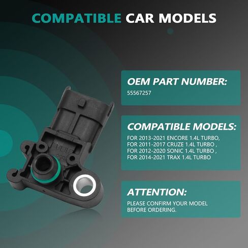 2PCS 55567257 Manifold Absolute Pressure MAP Sensor Fits 2013-2021 Encore, 2011-2017 Cruze, 2012-2020 Sonic, 2014-2021 Trax Replace 2134760, 12592525 in Saudi Arabia