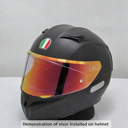 درع وجه بديل K3 جديد لخوذة AGV K3 DOT (E2206) عدسة قناع ملونة مضادة للوهج متوافقة فقط مع الأحجام الصغيرة والمتوسطة والكبيرة (أحمر أورورا) in Kuwait