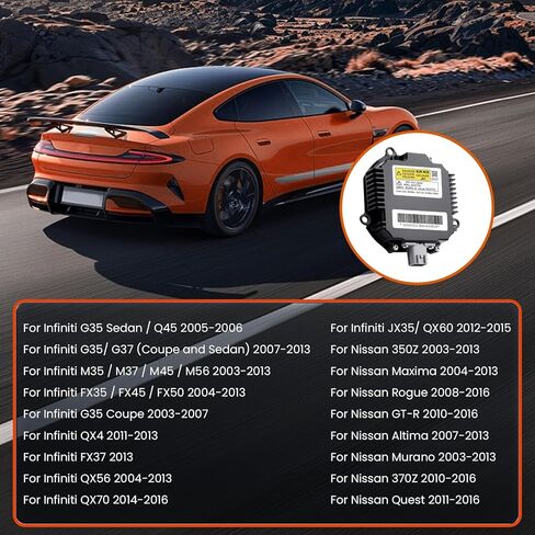 2 قطعة وحدة التحكم في الصابورة الأمامية زينون 28474-89904 28474-8991A لألتيما، 350Z، ماكسيما، روغ، لإنفينيتي G35، G37، FX35 زينون HID الصابورة مع الشاعل ومصباح D2S 2847489904 28474-8991B 28474891ب in Kuwait