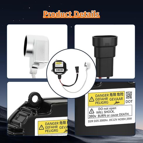 2 قطعة وحدة التحكم في الصابورة الأمامية زينون 28474-89904 28474-8991A لألتيما، 350Z، ماكسيما، روغ، لإنفينيتي G35، G37، FX35 زينون HID الصابورة مع الشاعل ومصباح D2S 2847489904 28474-8991B 28474891ب in Kuwait