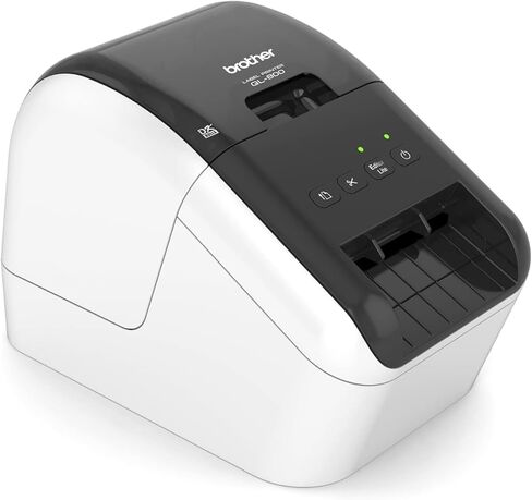 High-Speed Label Printer QL-800 - Professional Address & Shipping Labeling Machine with Auto Cutter, 300DPI Black/Red Output, Compatible with Brother DK-2251 Rolls (Renewed) in Saudi Arabia