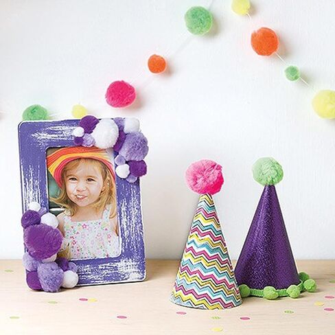 Essentials by Leisure Arts Pom Poms - Black -3" - 4 Piece pom poms Arts and Crafts - Colored Pompoms for Crafts - Craft pom poms - Puff Balls for Crafts in Kuwait