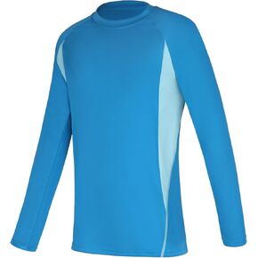 BeautyIn Boys Swim Shirt Long Sleeve Rash Guard UPF 50+ Quick Dry Sun Water Surfing Swimming Athletic Shirts for Kids in Kuwait