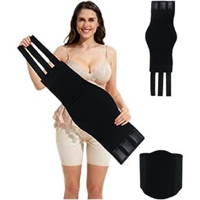 YNEANZD Lipo Foam 360, Ab Board Lipo Foams Post Surgery with 3 Adjustable Magical Belts, Liposuction Abdominal Compression Boards Belly Wrap Lipo Recovery Waist Cincher Black in Saudi Arabia