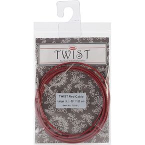 ChiaoGoo 50-Inch Twist Lace Interchangeable Cables, Large, Red (7550-L) in Kuwait