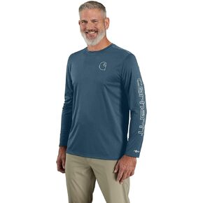 Carhartt Men’s Force Sun Defender Lightweight Long-Sleeve Logo Graphic T-Shirt in Kuwait