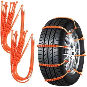 Reusable Snow Tire Chains for Trucks & SUVs - 2025 Upgrade 20 PCS Emergency Anti-Skid Traction Chains, Heavy Duty Plastic Wheel Cables for Winter Driving on Snow/Ice & Muddy Roads in Kuwait