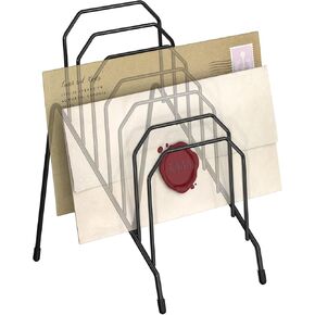 منظم البريد المكتبي المائل، رف منظم رسائل فارز البريد مع رف مقصورات رأسية مكون من 6 أقسام للرسائل والبطاقات البريدية والكتيبات وحامل البريد للمكتب والمنزل والمدرسة in Kuwait