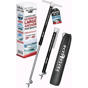 SandShark Ultimate XL 2.0 Boat Anchor. Adjustable Stainless Steel Boat Anchors. Shallow Water Anchor Pole for Beach, Sandbar, w/Case Over 5' Tall in Kuwait
