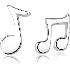 925 Sterling Silver Music Notes Earrings-Lady Love Earrings (Allergy-Prevention) Jewelry for Women in Saudi Arabia