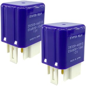 2-Pack Starter Relay 28300-46010 متوافق مع Toyota Land Cruiser Lexus LX470 12V 4-Pin - يستبدل 28300-46010، ويحل مشكلات عدم بدء تشغيل السيارة in Saudi Arabia