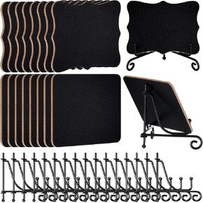 16 Set Mini Chalkboard Signs with Iron Stand, Food Labels for Party Buffet, Small Blackboard Labels, Catering Supplies Buffet Display for Wedding Place Cards Name Tags Party Decor in Kuwait