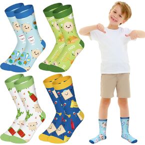 8 Pairs Passover Matzah Socks for Kids Pesach Seder Holiday Gift Passover Novelty Frogs Crew Socks Jewish Holiday Party Favors Accessories, 7-10 Years in Saudi Arabia