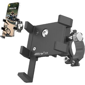 Aluminum Phone Holder for Bike–Universal Bike Cell Phone Holder Fits All Phones 4-7",Waterproof & Shockproof Motorcycle Phone Mount,360° Rotation Bicycle Phone Mount for E-Bike,Scooter,ATV​​ in Saudi Arabia