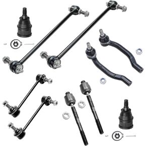 Detroit Axle - Front 10pc Suspension Kit for 2001-2005 Acura MDX Honda Pilot, 2 Lower Ball Joint 4 Front and Rear Stabilizer Sway Bars 4 Outer Inner Tie Rod Ends 2002 2003 2004 Replacement in Saudi Arabia