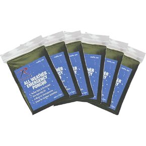 Rothco All Weather Emergency Poncho - 12 Pack, Olive Drab in Saudi Arabia