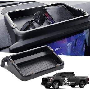 صندوق تخزين لوحة القيادة خلف الشاشة لسيارة Toyota Grand Highlander 2024 2025 2026، صينية تنظيم وحدة التحكم المركزية للملحقات الداخلية لـ 24 25 26 Grand Highlander، أسود in Kuwait