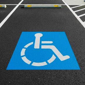 Parking Lot Stencils, Reusable Waterproof PET Parking Lot Stencils for Painting Parking Lots on Asphalt, Concrete, and Private Driveways (Handicap Parking Stencil,36x36 Inches) in Kuwait