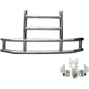 منتجات MyTee Model Deer Grille Grille Guard متوافقة مع T660 (2007-2021) مع قوسين-84-2/5 "x10" x42-3/5 "واقي مصقفة مصقول من الفولاذ المقاوم للصدأ الشاحن in Kuwait