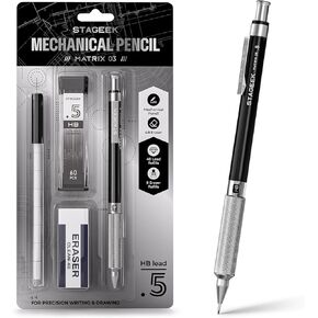 0.7 mm Mechanical Pencil, Metal Art & Drafting Pencil with Eraser and 60 HB Lead Refills, Professional Drawing Pencil for Artists, Students, School, Office, Writing, Sketching, Drafting(Blue) in Kuwait