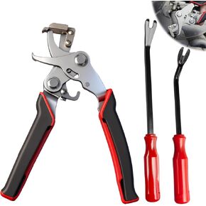 كماشة مشبك السيارة، أداة إزالة الحواف التلقائية مع قطعتين من مزيل التثبيت من الفولاذ المقاوم للصدأ لتفكيك الجزء الداخلي للسيارة، لوحة قيادة لوحة الباب، الأبازيم، مشابك تقليم بلاستيكية، مسامير in Kuwait