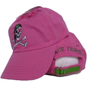 Pink Pirate Princess Skull Crossbones Jolly Roger Girl Embroidered Hat Cap in Kuwait