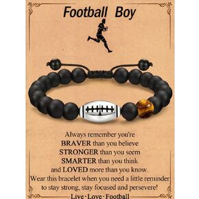 Soccer Football Basketball Baseball Hockey Bracelet Gifts for Boys Players Team Lovers Son Grandson Brother Nephew Friend as Birthday/Valentines Day/Graduation/Back to School/Christmas Gifts in Kuwait