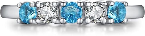5 خواتم حجر الميلاد للأطفال المراهقين الفتيات النساء حجم 2-9 الفولاذ المقاوم للصدأ عيد ميلاد الأم حلقة ابنة الاطفال هدايا الخلود الزفاف الفرقة الذكرى السنوية in Kuwait