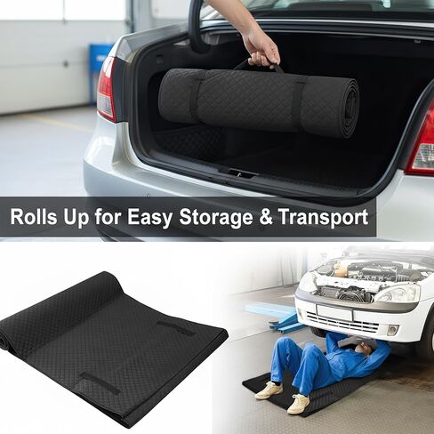 Magical Rolling Creeper Mat ​ – 58"x19" ​Mechanic Mat​ for Effortless Auto Repairs & Garage Work | Durable, Portable ​Mechanic Creeper for Truck Mechanics, DIY Enthusiasts, Ground Maintenance in Kuwait