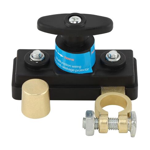 12V/24V Battery Disconnect Switch for Car/Truck/RV, Heavy Duty Pure Copper Battery Cut Off Switch with Quick Release Knob, Batter-y Kill Switc-h for Preventing Batter-y Drain(Color:Black) in Saudi Arabia