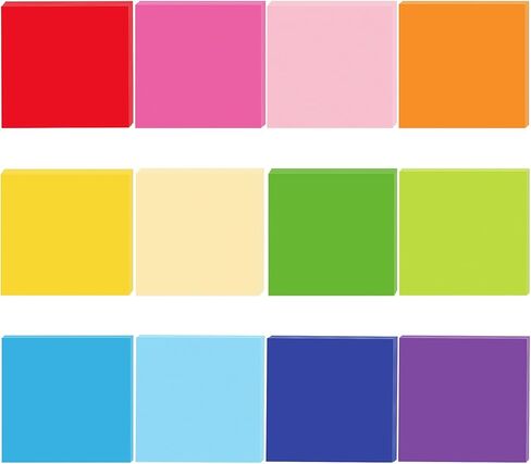 Rainbow-Coloured 240 Pcs Colored Sticky Notes 12 Designs Colored Sticky Notes Coloreds Sticky Note Memo Pads Coloreds Sticky Note Self Stick Notes Memo Pads for Birthday Decor Rewards Gifts in Saudi Arabia