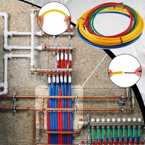 4pcs 4 M Conditioning Copper Tubing Pipe Extension Kit 1/4" 1/2" 3/8" 5/8" Copper Tubing Bender Kit with PE Plastic Strips for Air Conditioning Systems in Saudi Arabia