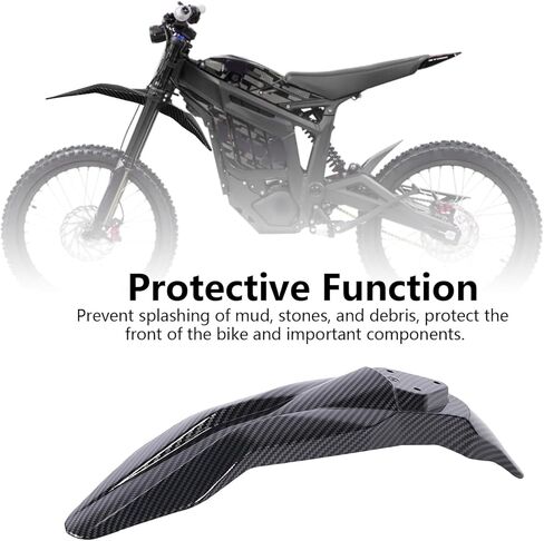 Front Mudguard, Carbon Fiber Style Impact Proof Splash Guard with ABS Material, Protector Mudguard Replacement for Talaria Sting X3 MX3 MX4 Electric Dirt Bike in Saudi Arabia