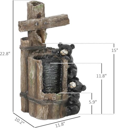 نافورة شلال خارجية بثلاث طبقات مع أضواء LED وتدفق مياه قابل للتعديل in Kuwait