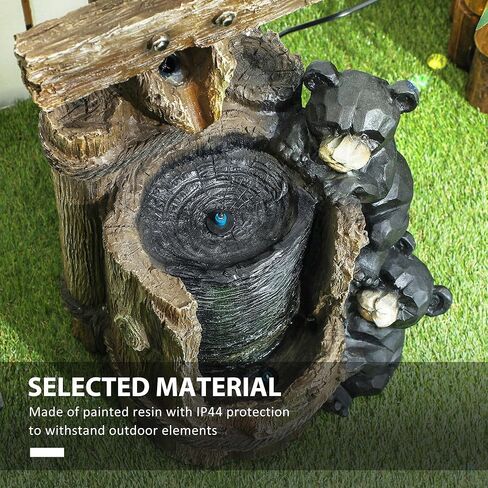 نافورة شلال خارجية بثلاث طبقات مع أضواء LED وتدفق مياه قابل للتعديل in Kuwait