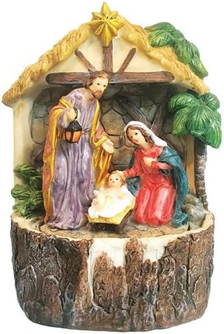 Love's Gift 7 Inch Holy Family Resin Tabletop Water Fountain in Kuwait